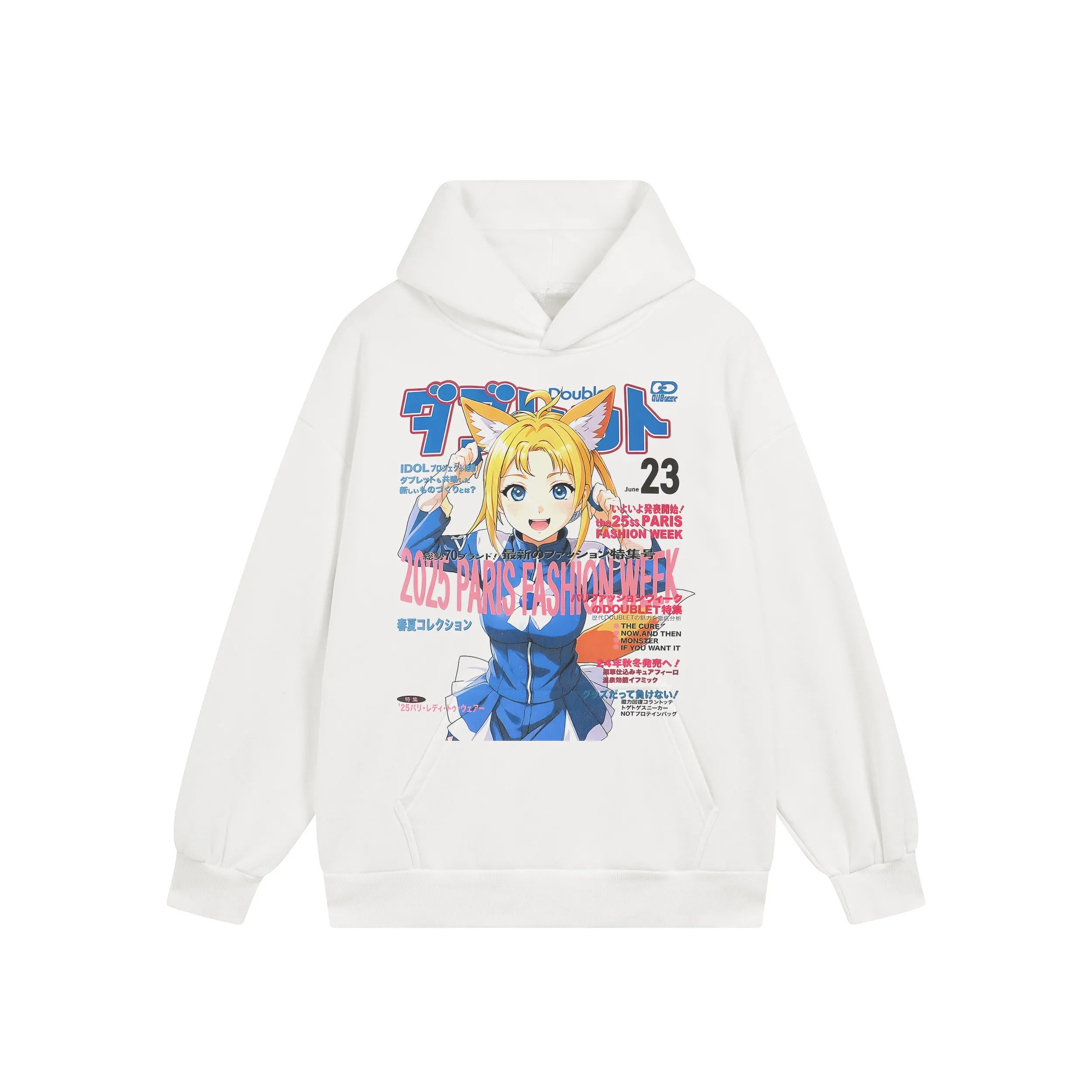 #SA92 SAINT hooded sweatshirt P180 Color: White Size: S-XL